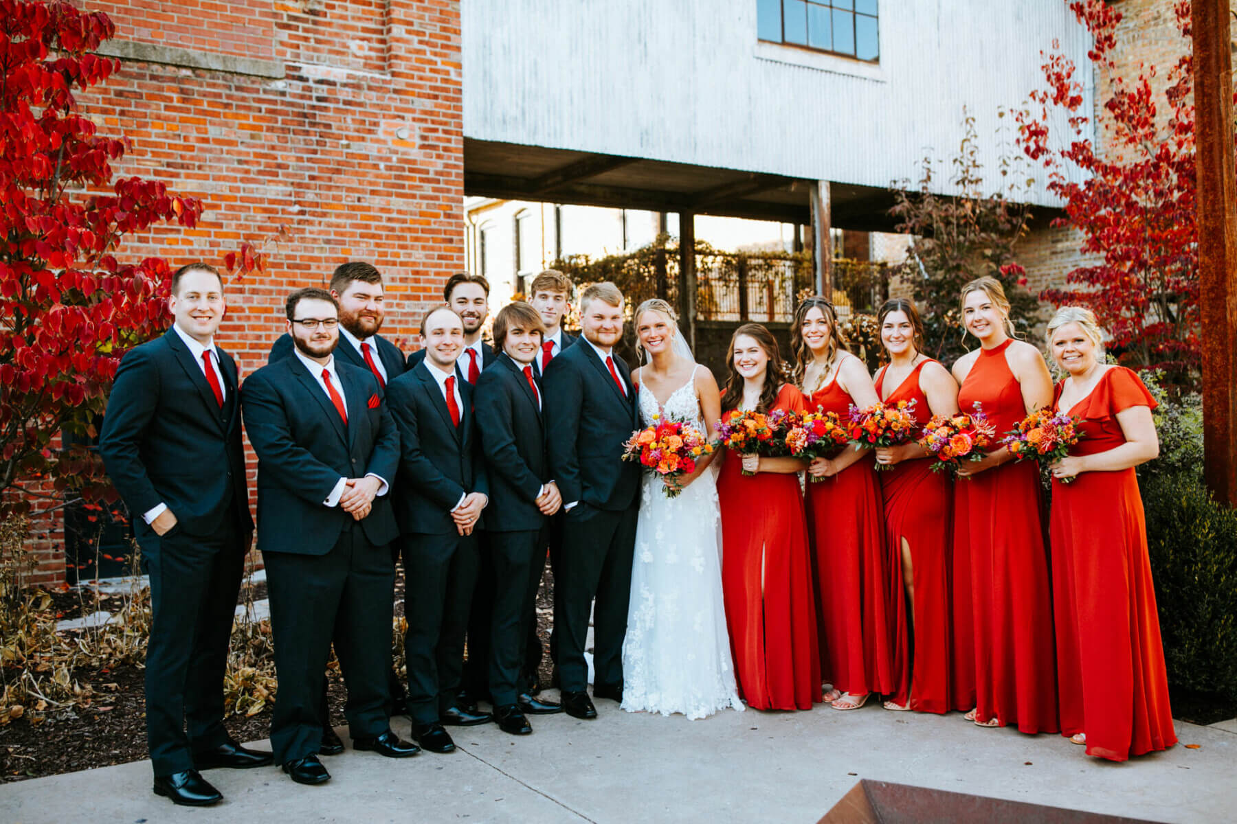 Mollie & Justin | Vibrant Pink and Orange Fall Wedding at The